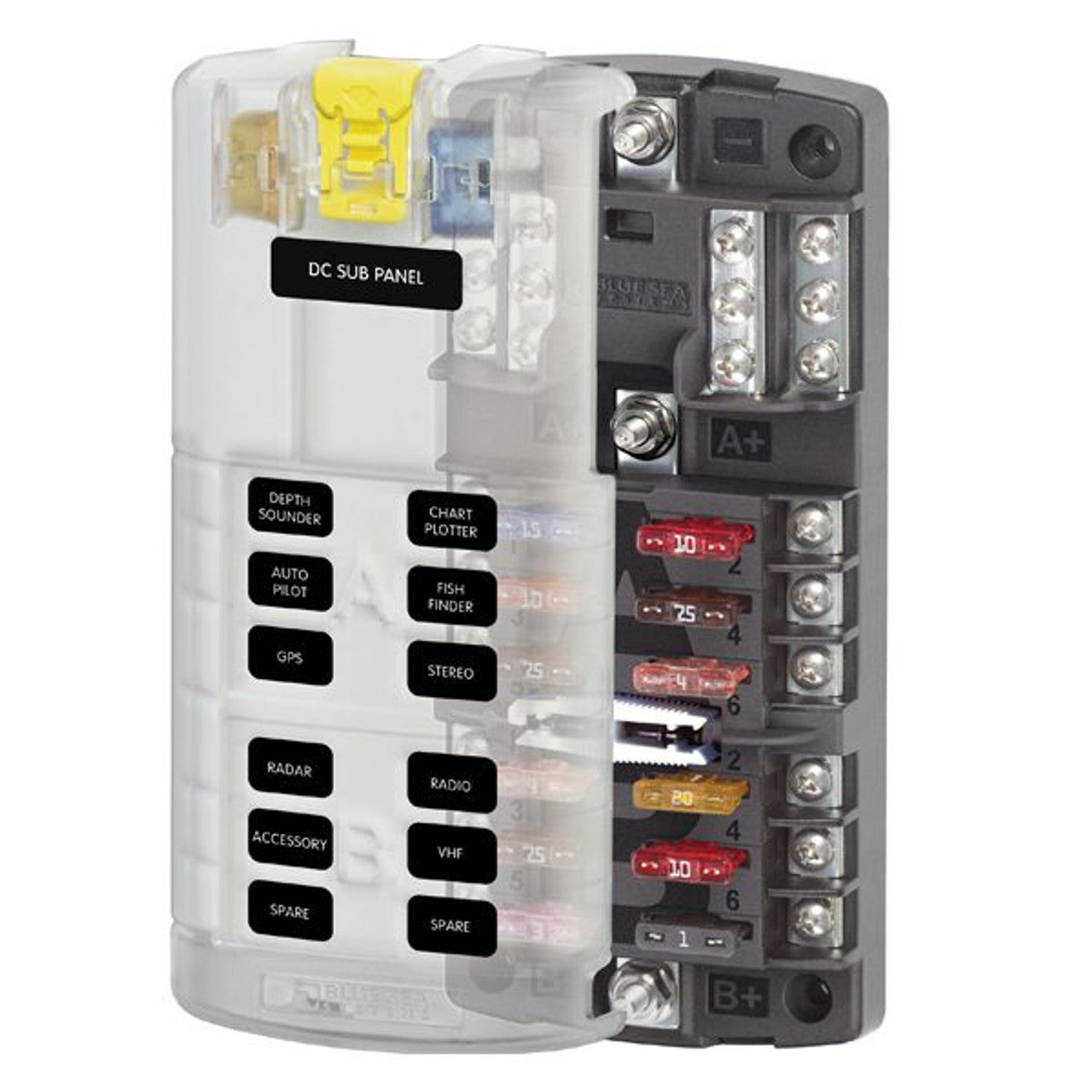 Blue Sea 12 Circuit ST Blade Split Bus Fuse Block